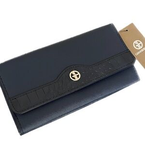 Giani Bernini Receipt Wallet in Navy Blue NWT